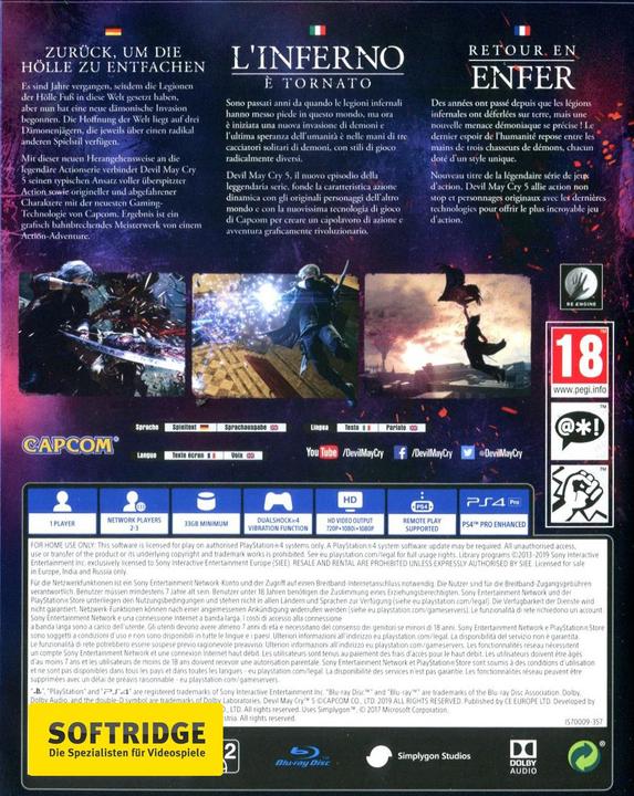 Image du produit Capcom Devil May Cry 5 (PS4, Multilingue)