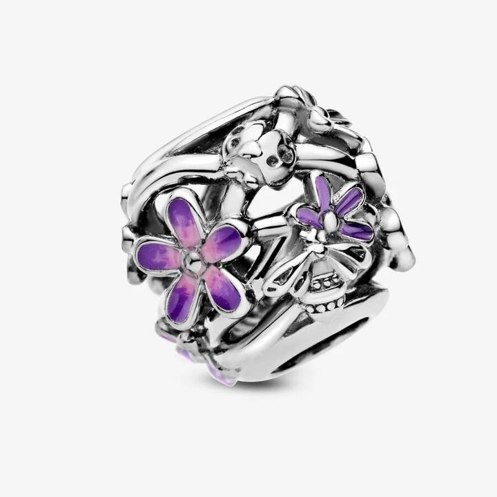 Produktbild Pandora Charm Openwork Violette Daisy (1.12 cm, Silber 925)