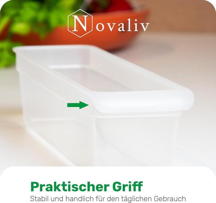 Produktbild Novaliv 4X Kühlschrank Organizer 30,5 x 7,5 x 16 cm BPA-frei Ordnung Made in Germany Leicht Reinigen
