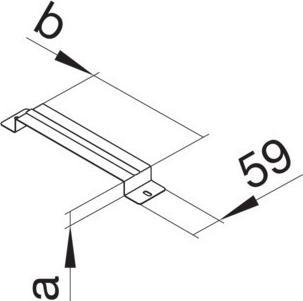 Produktbild Hager Tehalit Bügel Unterflur-Kanalsys. UKB340380 (5.90 cm)