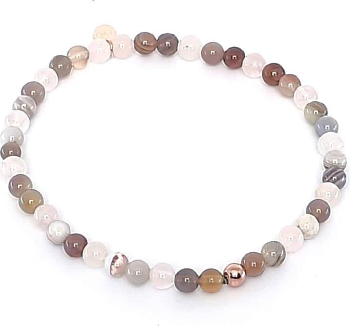 Balibay Senay (18 cm, Rosenquarz, 925 Sterling Silber, Edelstein, Achat)