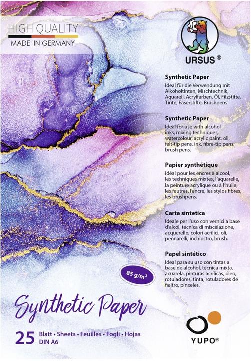 Ursus Coloring pad Yupo synthetic, A6, 25 sheets (A6)