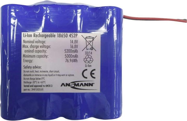 Produktbild Ansmann Akkupack 8x 18650 Kabel Li-Ion (14.80 V, 5200 mAh)