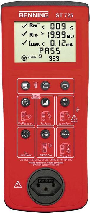 Benning Tester per apparecchi ST 725 CH (CAT II 300V)