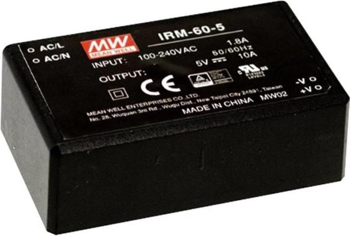 Actual product image MeanWell AC/DC print power supply