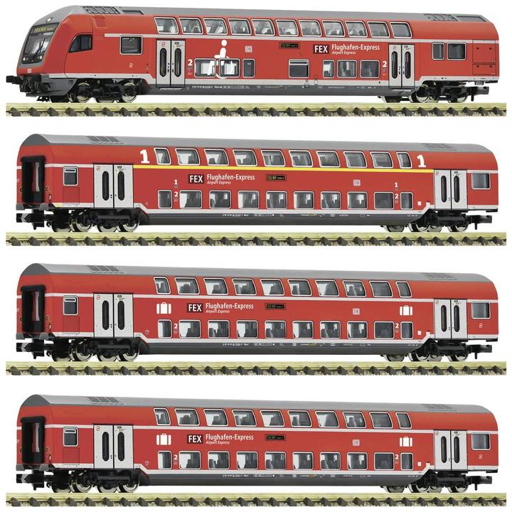 Produktbild Fleischmann 881916 N 4er-Set Doppelstockwagen „FEX“ der DB-AG (Spur VI)