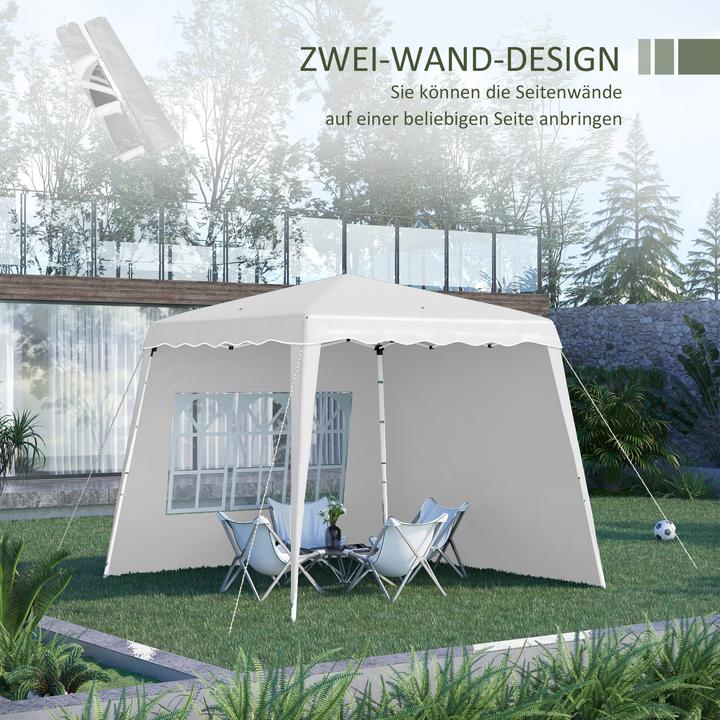 Image du produit Outsunny Pavillon avec 2 parois latérales et réglage individuel de la hauteur (240 cm, 240 cm)