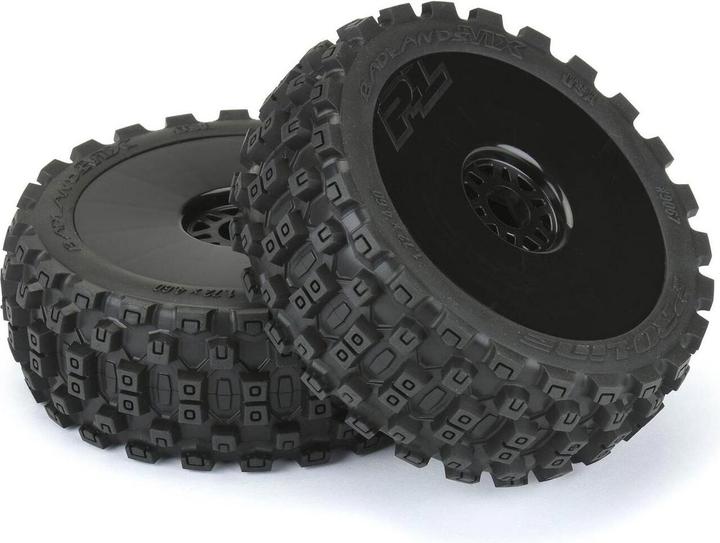 Produktbild Pro-Line Badlands MX M2 auf Felge schwarz v/h Verbrenner 1:8 Offroad (2 Stück)