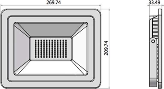 Immagine prodotto Lumina Swiss Proiettore LED sottile 100W bianco giorno 4000K (9200 lm, IP65)