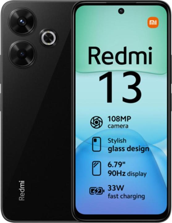 Image du produit Xiaomi Redmi 13 (128 Go, Noir, 6.79", Double SIM, 108 Mpx, 4G)