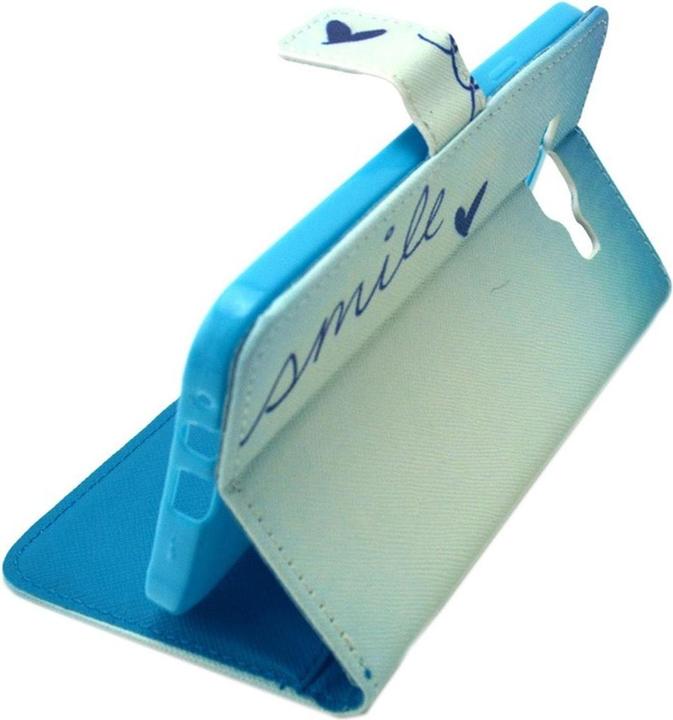 Produktbild König Design Handyhülle Tasche für Handy Samsung Galaxy E7 Schriftzug Smile (Samsung Galaxy E7)