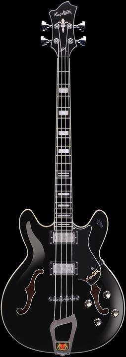 Actual product image Hagstrom Bass Guitar, Viking, Black Gloss (Electric guitar)