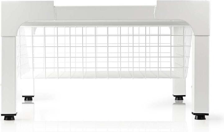 Image du produit Nedis Support pour lave-linge et sèche-linge | Panier en fil métallique | 200 kg | Blanc