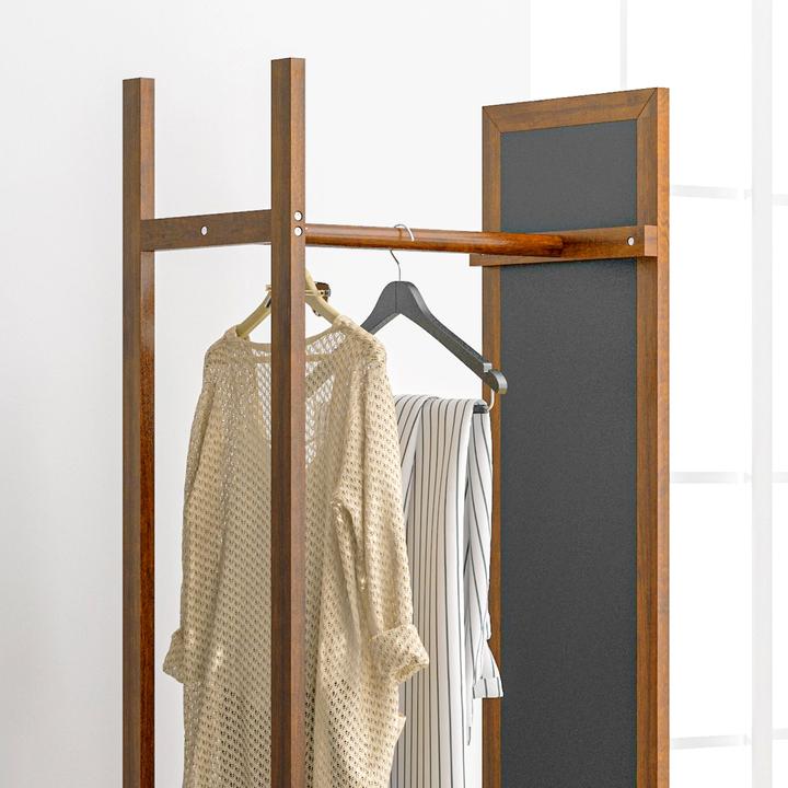 Produktbild Homcom Standspiegel mit Regal und Rollen (60 x 36 x 170 cm)