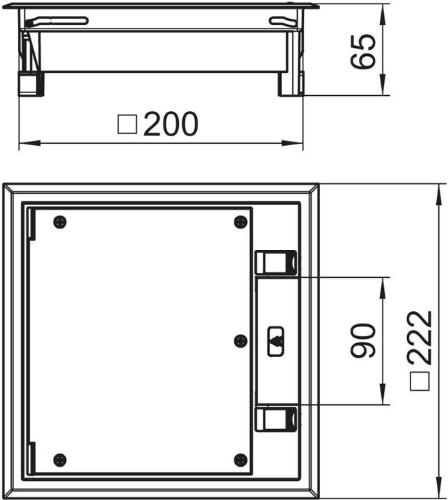 Produktbild OBO Bettermann OBO GES4-2U10T 7011 GerÃ¤teeinsatz fÃ¼r Universalmontage (Diverse)