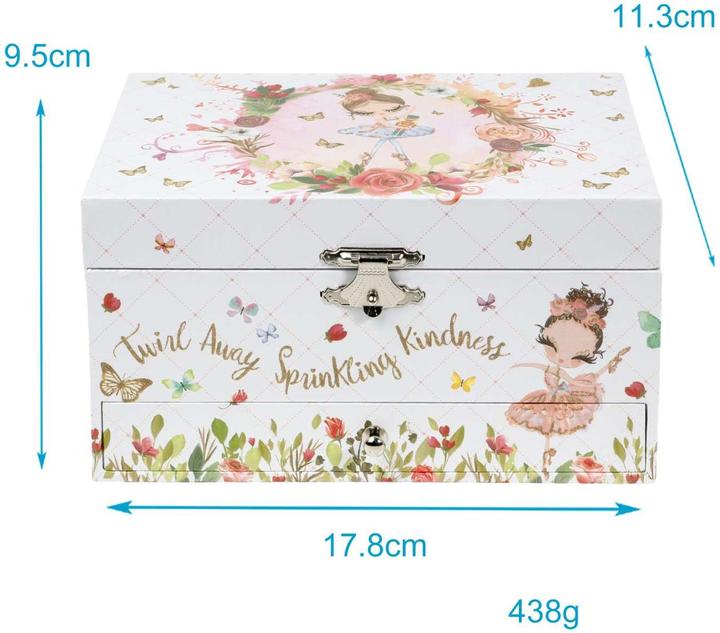 Produktbild Intirilife Schmuckschatulle mit Spieluhr und Musik für Kinder