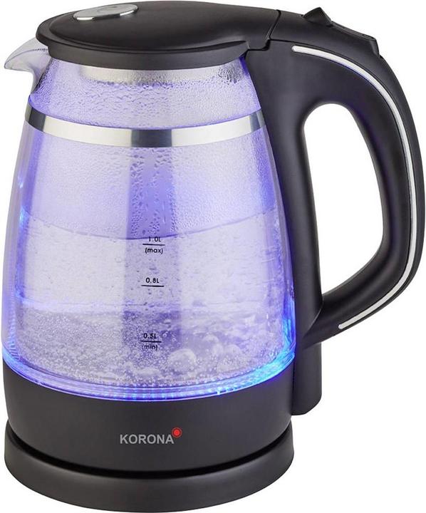 Korona Wasserkocher schnurlos Schwarz (1 l)