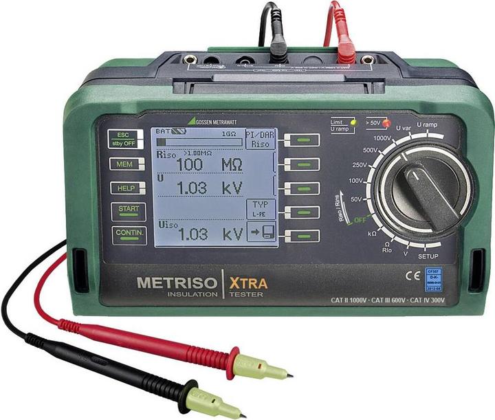 Actual product image Gossen Insulation meter Metrawatt Metriso XT (CAT III 600V, CAT II 1000V)