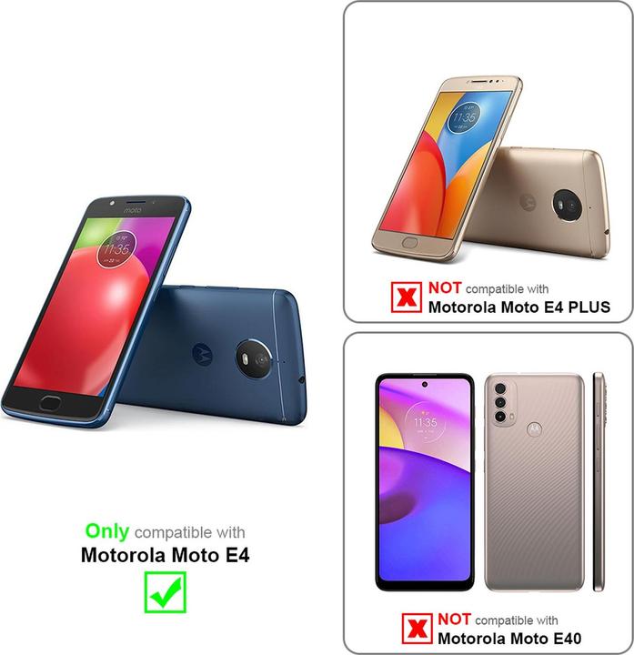 Actual product image Cadorabo TPU Matt Metallic Cover (Motorola Moto E4)