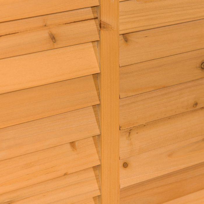 Produktbild Swisshandel24 Gartenbox, Kissenbox, Aufbewahrungsbox, Gartentruhe, wetterbeständig, Massivholz, 127x56x60cm Gelb