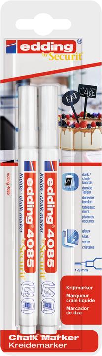 Edding Chalk marker (White, 2 mm, 2 x)