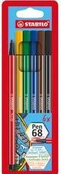 Actual product image STABILO Pen 68 Premium felt-tip pen (Red, Black, Green, Blue, Brown, Yellow, Turquoise, 6 x)