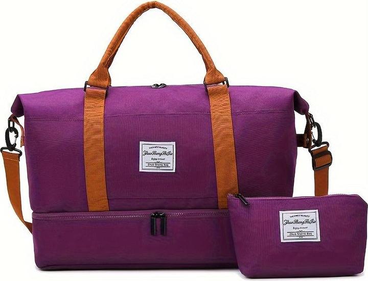 Actual product image Only-Bags.Store 2-piece travel bag set with toiletry bag, large capacity crossbody weekender overnight bag (55 l)