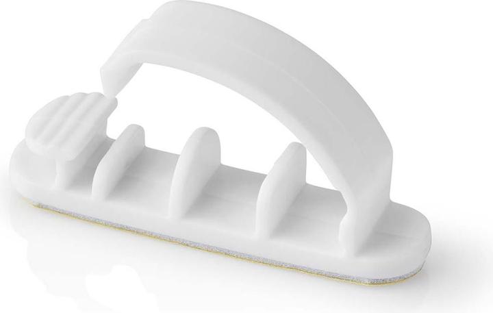 Immagine prodotto Nedis Gestione dei cavi Clip bloccate 3 pezzi in silicone 55 mm Bianco