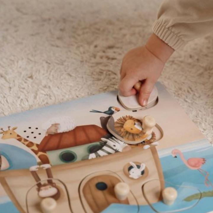 Actual product image Little Dutch Sound gripping puzzle Noah's Ark (7 pieces)