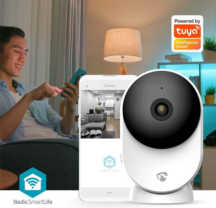 Actual product image Nedis SmartLife indoor camera | Wi-Fi | 3MP Full HD 1296p | Cloud storage (optional) / microSD (not en (2304 x 1296 Pixels)