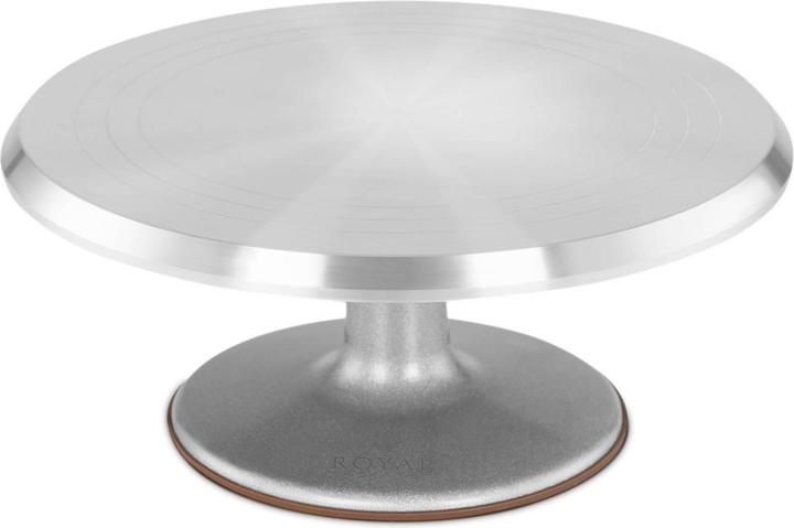 Produktbild Royal Catering Tortenplatte mit Fuss Kuchenplatte drehbar Tortenteller Tortenständer Ø 31 cm