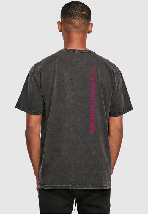 Actual product image FC Bayern München Logo Colour Acid Washed Heavy Oversize Tee - 115453 (L)