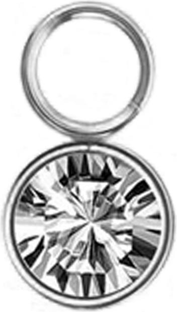 Star Piercing Anhänger silber Kristall silber (ohne Messing, Chirurgenstahl 316L)