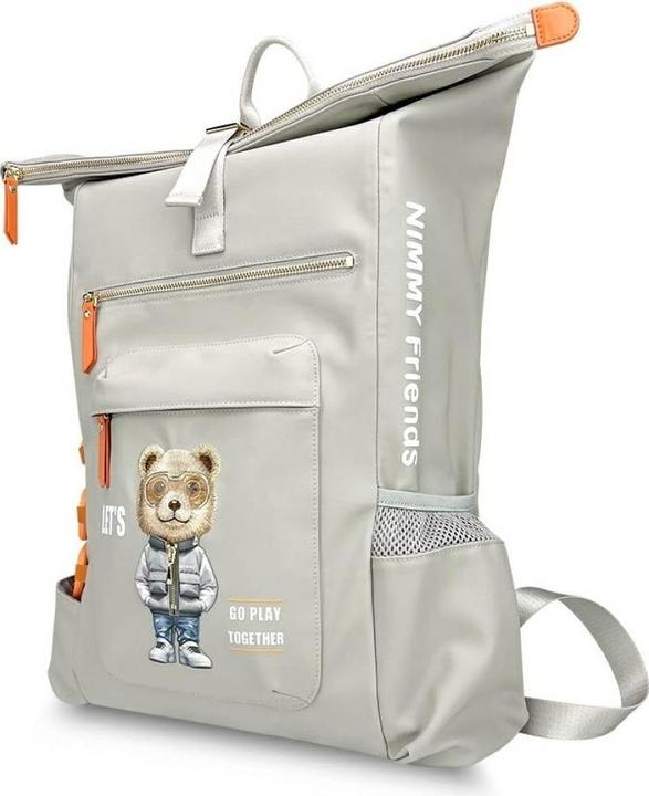 Nimmy Cool&Cute 2.0 Bear laptop backpack grey