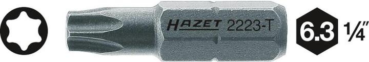 Actual product image HAZET Bit 2223-T30 ∙ Hexagon, solid 6.3 (1/4 inches) ∙ Inside TORX profile ∙ T30 (T 30)