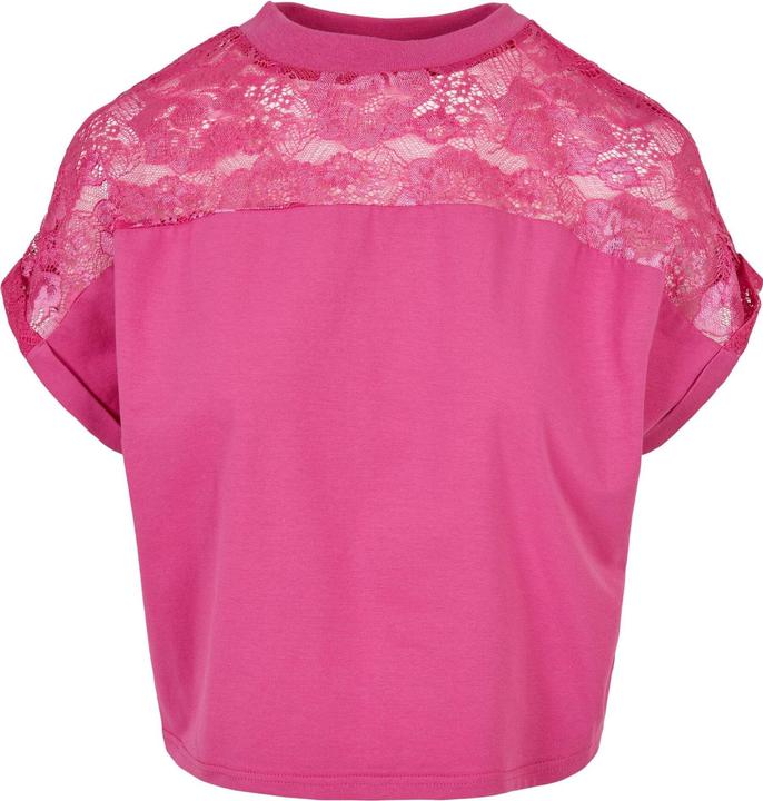 Urban Classics Ladies Short Oversized Lace Tee - 12492