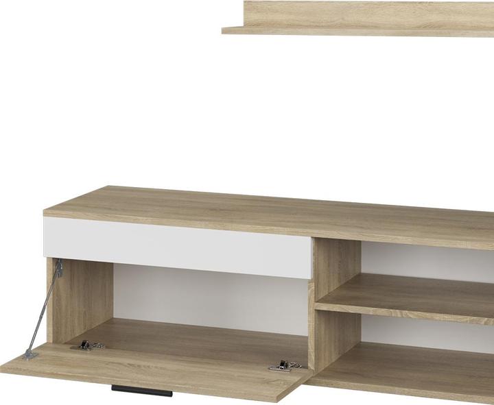 Produktbild Vichy Lowboard & Regal Berno, Sonoma/Weiss, mit 1 Klappe