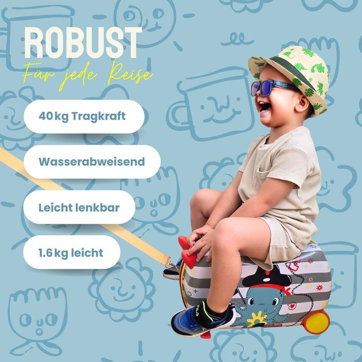 Produktbild Hermex Kinderkoffer Hartschalenkoffer Reisegepäck Kindertrolley Koffer (18 l, Handgepäck (bis 50l))
