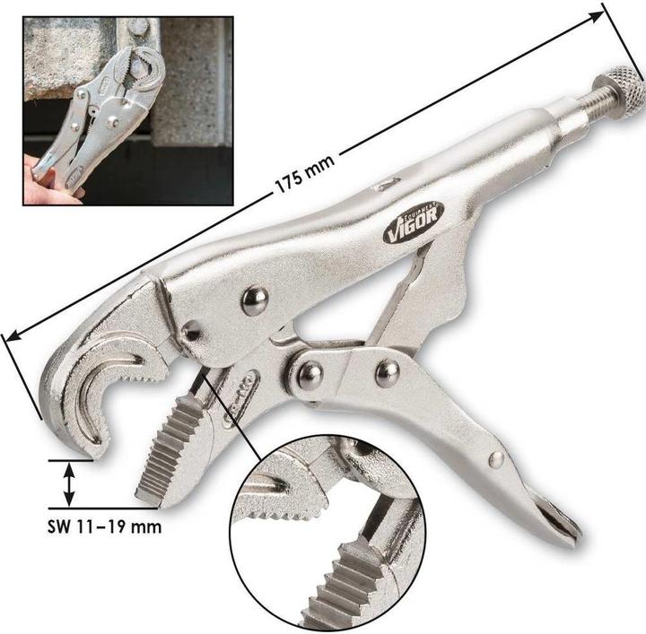 Produktbild Vigor Maul-Gripzange ∙ V3738 ∙ 11 - 19 mm (175 mm)