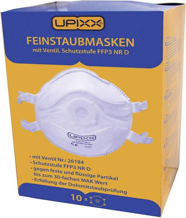 Actual product image Upixx Fine dust mask (FFP3 D, 10 x)