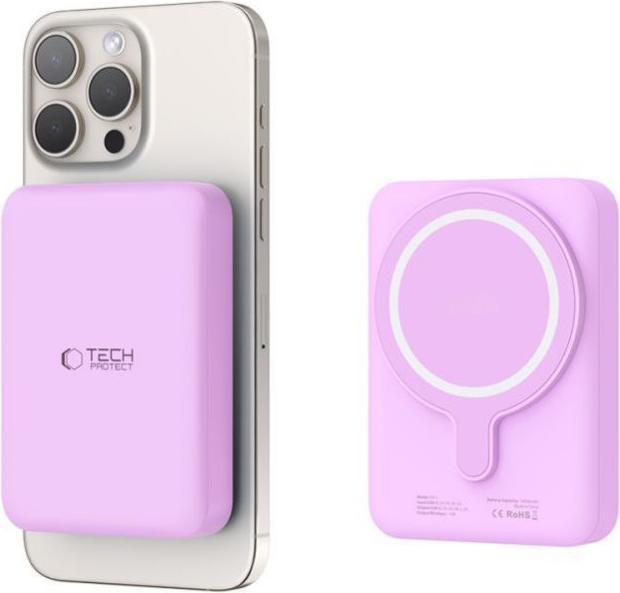 Immagine prodotto Tech-Protect LifeMag MagSafe PB11 10000mAh - Rosa (10000 mAh, 15 W)