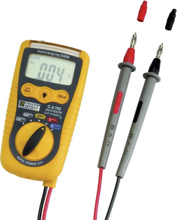 Image du produit Chauvin Arnoux Multimètre de poche C.A 703 Calibr (CAT IV 600V, CAT III 1000V)
