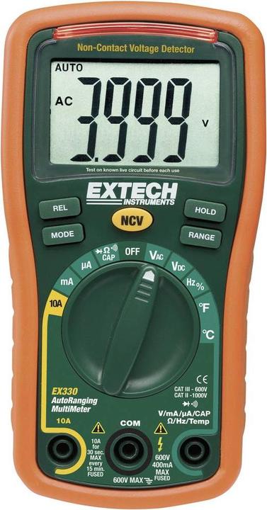 Image du produit Extech Multimètre portable numérique EX330 (CAT III 600V)