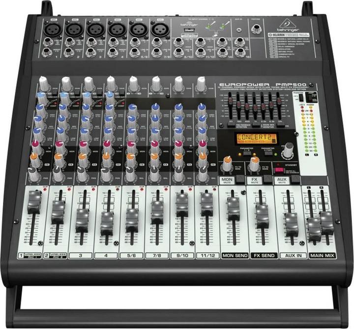 Image du produit Behringer Mixeur de puissance PMP500 2x 250 W Kan (Studio et mixeur live)