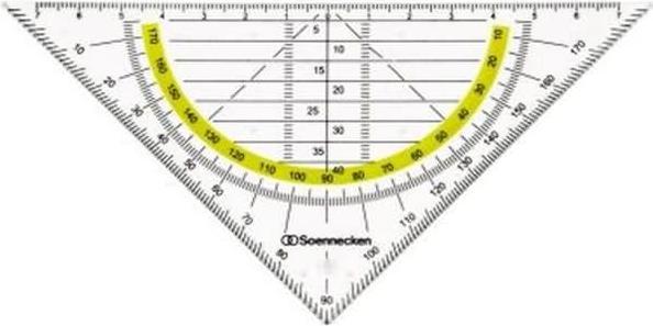 Image du produit Soennecken Triangle de géométrie Longueur de l'hypoténuse : 16 cm Finition du bord de l'encre : double face (160 mm)