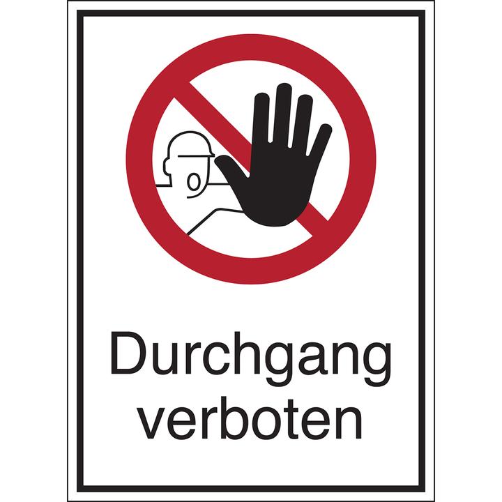 Produktbild Brady STD-147-262x371-B7525, Verbotsschilder - Durchgang verboten