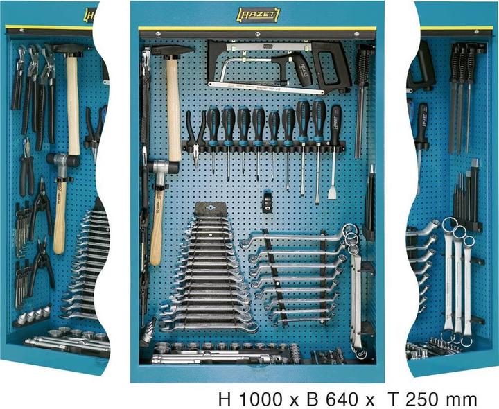 Produktbild HAZET Werkzeugschrank ∙ mit Sortiment 111/116 ∙ 0,5 x 23 - 1,6 x 10 ∙ 2 - 32 ∙ PH1 - PH2 ∙ PZ1 - PZ… (25 cm, 100 cm)