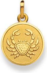 Produktbild Natsumi Schmuck Anhänger Sternzeichen Krebs Gold 18K/750 rund mit Engel (750/18 K Gelbgold)