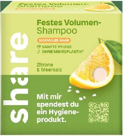 Produktbild Share Teilen Sie gewürztes Haar Shampoo Zitrone und Meersalz, 60 g (Festes Shampoo)