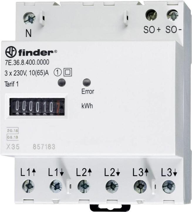 Finder Drehstromzähler mechanisch 65